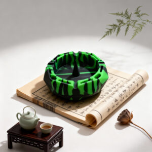 HLL Smoke 4.92 inch octagonal irregular shaped silicone ashtray