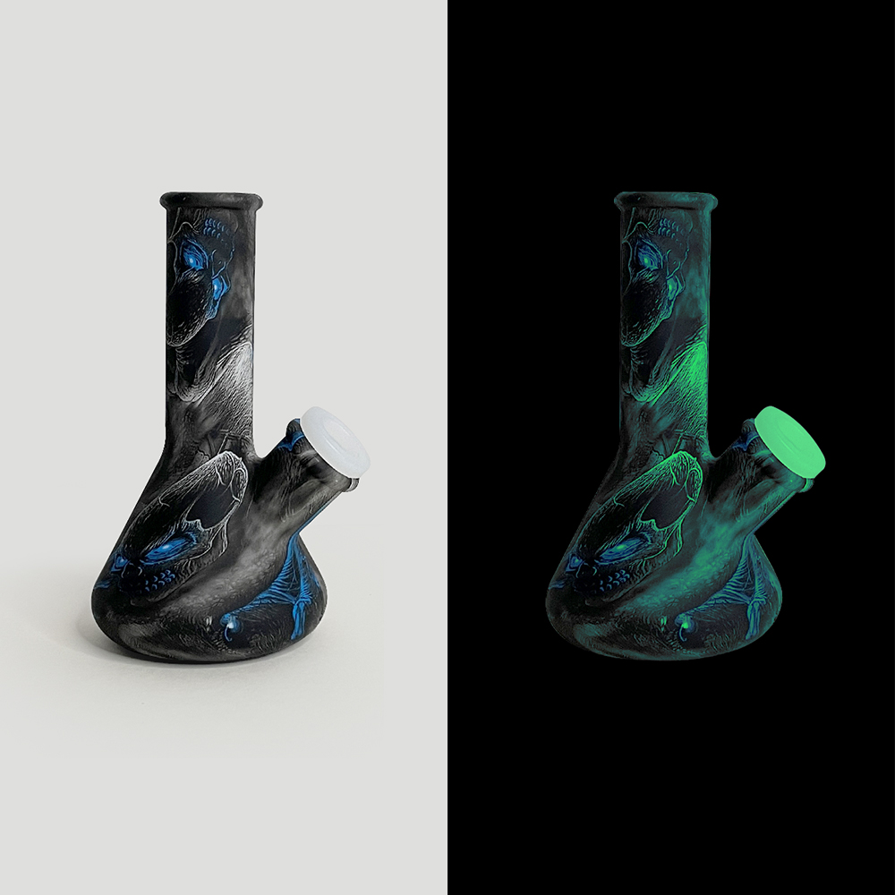 HLL Smoke 5-inch Luminous Silicone Beaker Pipe - 图片 6