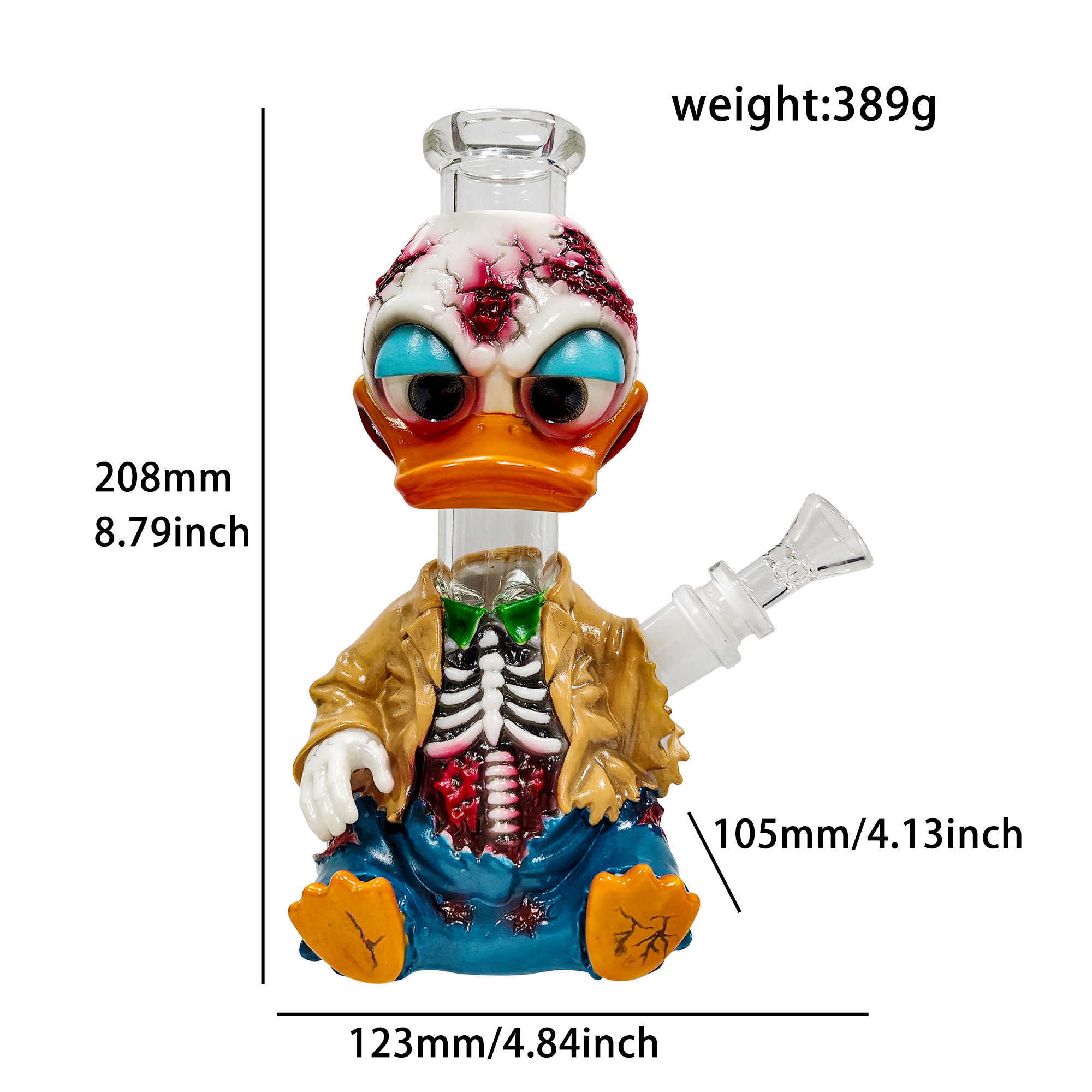 HLL Smoke 8.79 inch Zombie Duck Pipe - 图片 4