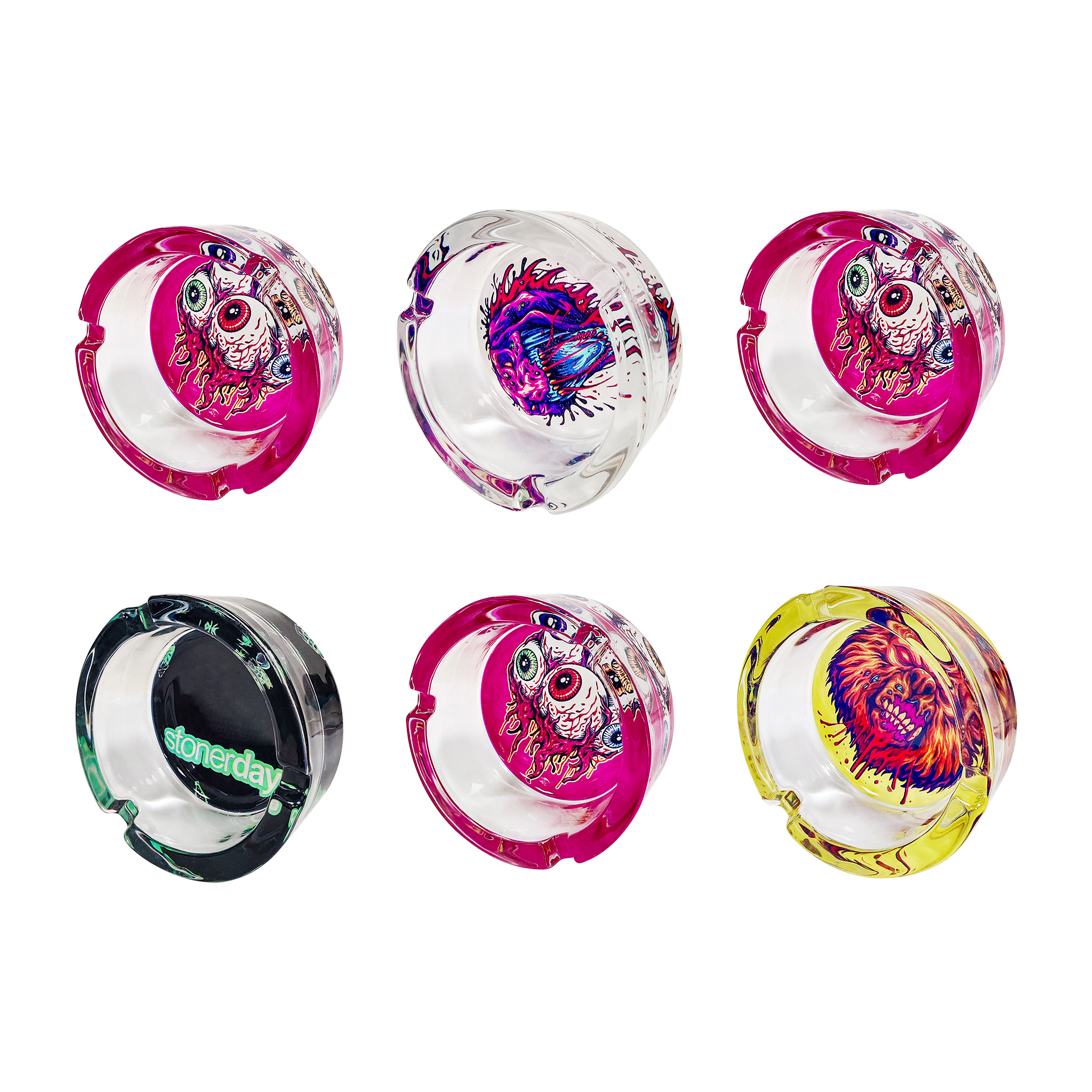 HLL smoke 3.35-inch circular glass ashtray - 图片 8