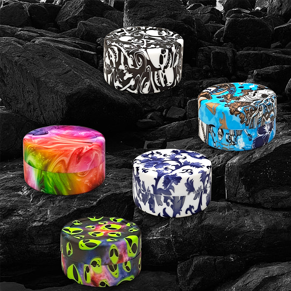 HLL Smoke 22ml Water Transfer Printing Silicone Container - 图片 2