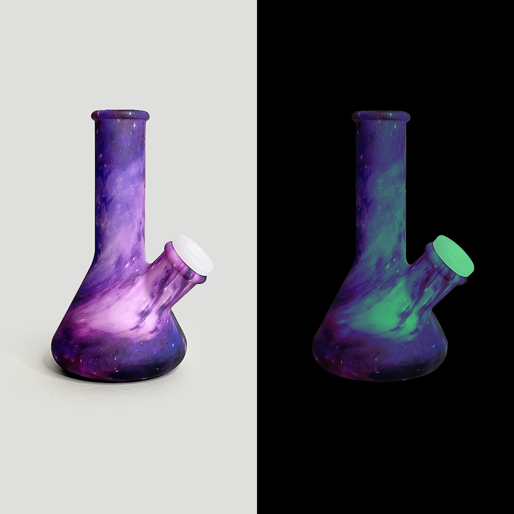 HLL Smoke 5-inch Luminous Silicone Beaker Pipe - 图片 5