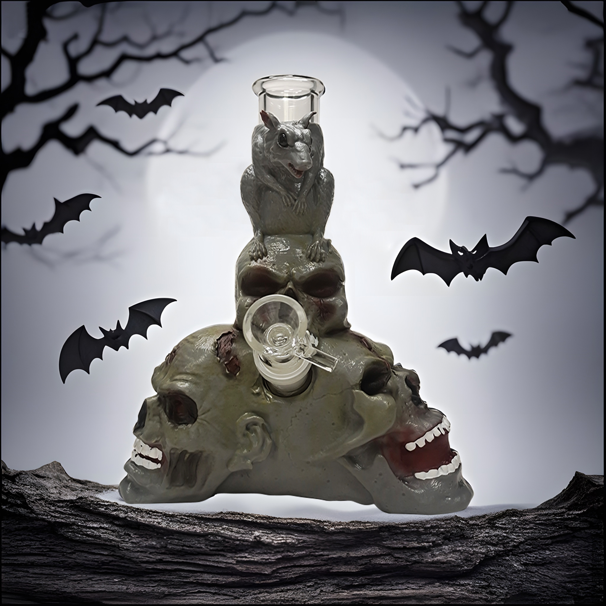 HLL Smoke 7.28-inch Skull Head Water Pipe