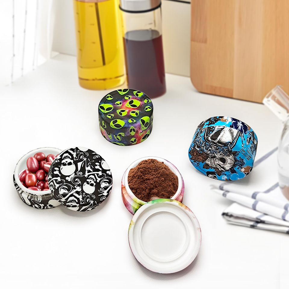 HLL Smoke 22ml Water Transfer Printing Silicone Container - 图片 4