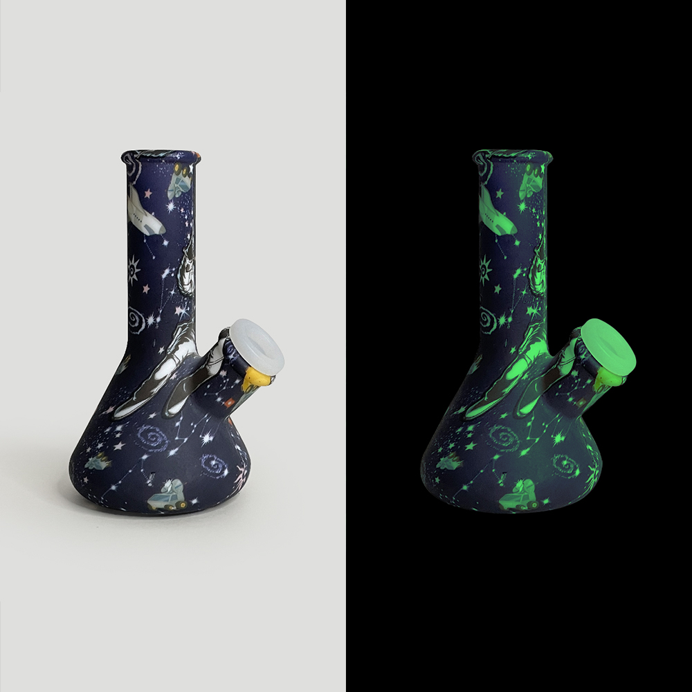 HLL Smoke 5-inch Luminous Silicone Beaker Pipe - 图片 4