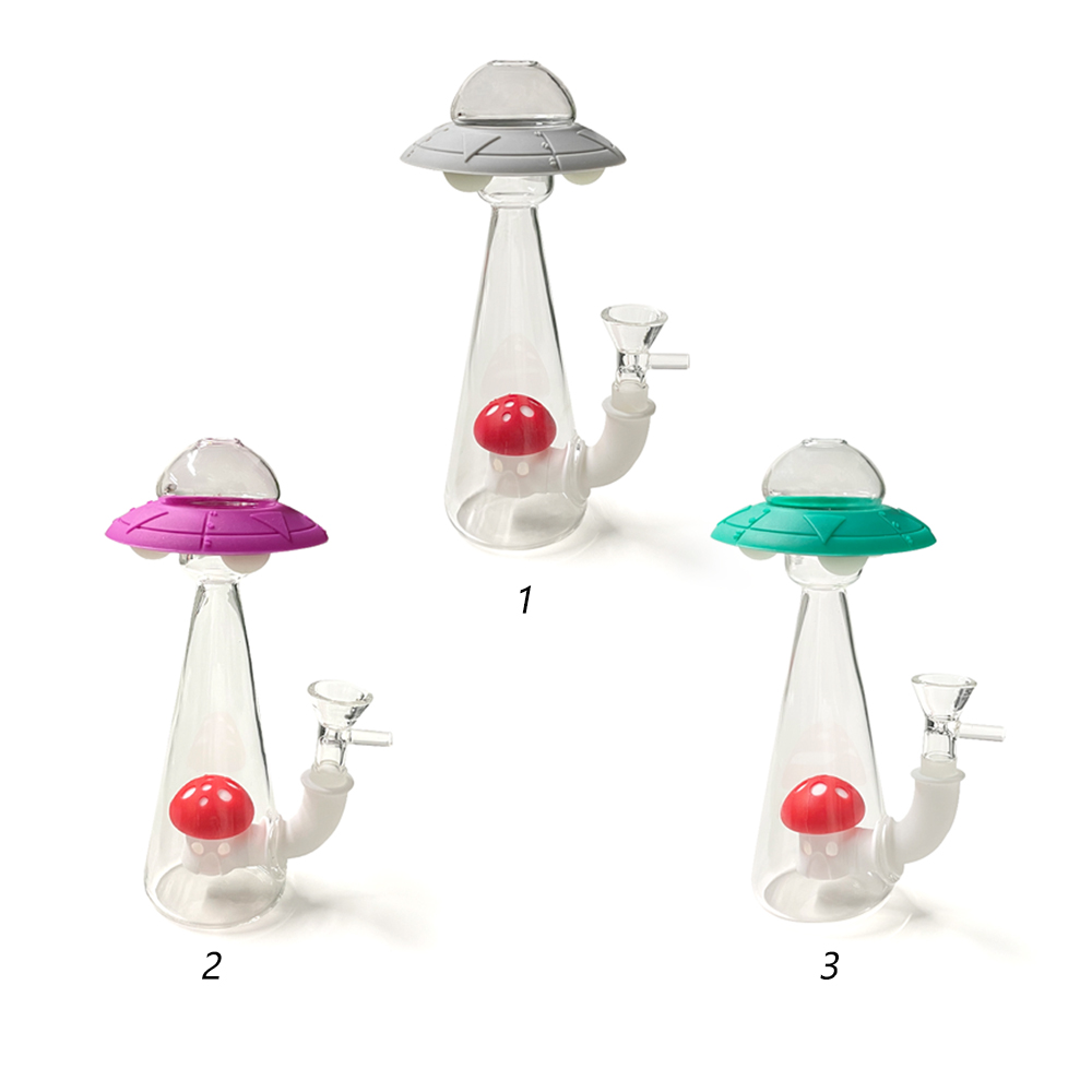 HLL Smoke 7.08 inch luminous glass UFO hookah - 图片 2