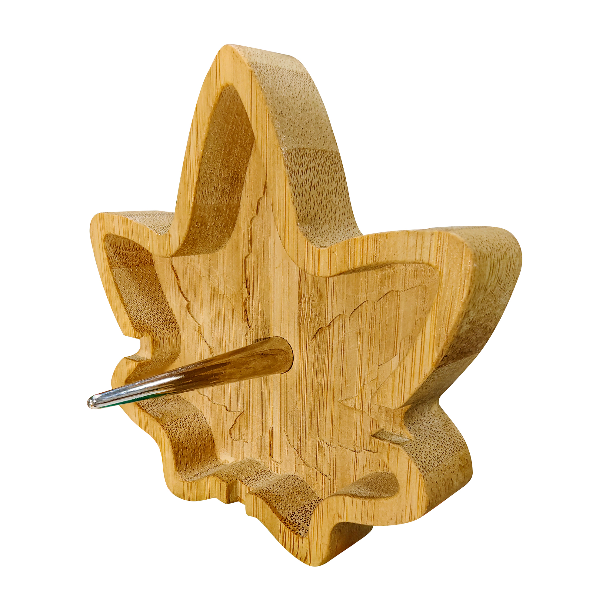 HLL Smoke Natural Bamboo Irregular Ashtray - 图片 6