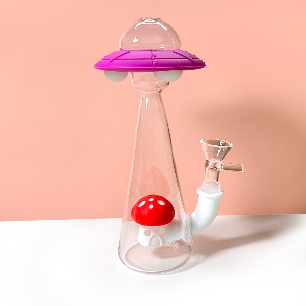 HLL Smoke 7.08 inch luminous glass UFO hookah - 图片 4