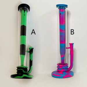 HLL smoke 14.1-inch silicone glass straight through large hookah