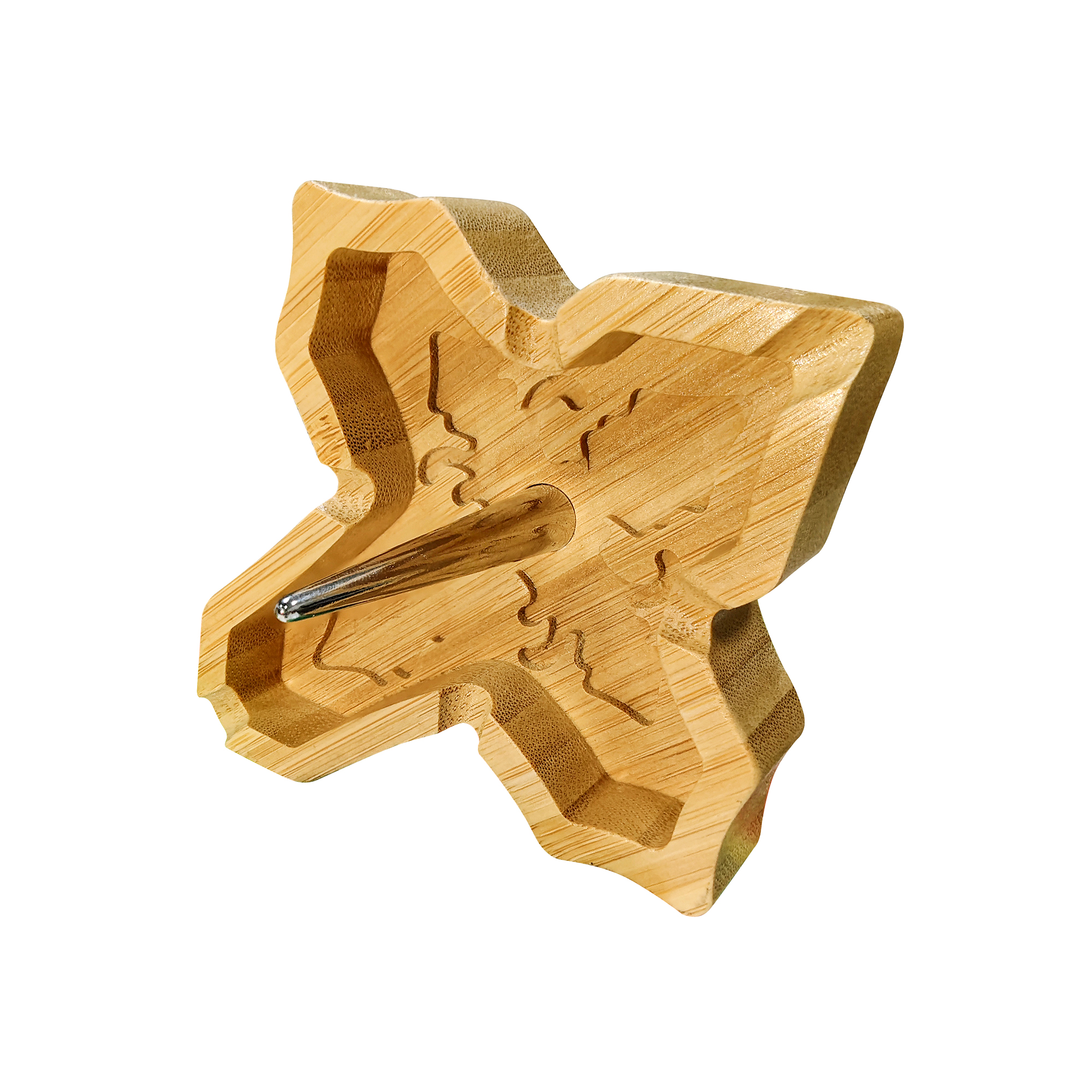 HLL Smoke Natural Bamboo Irregular Ashtray - 图片 8