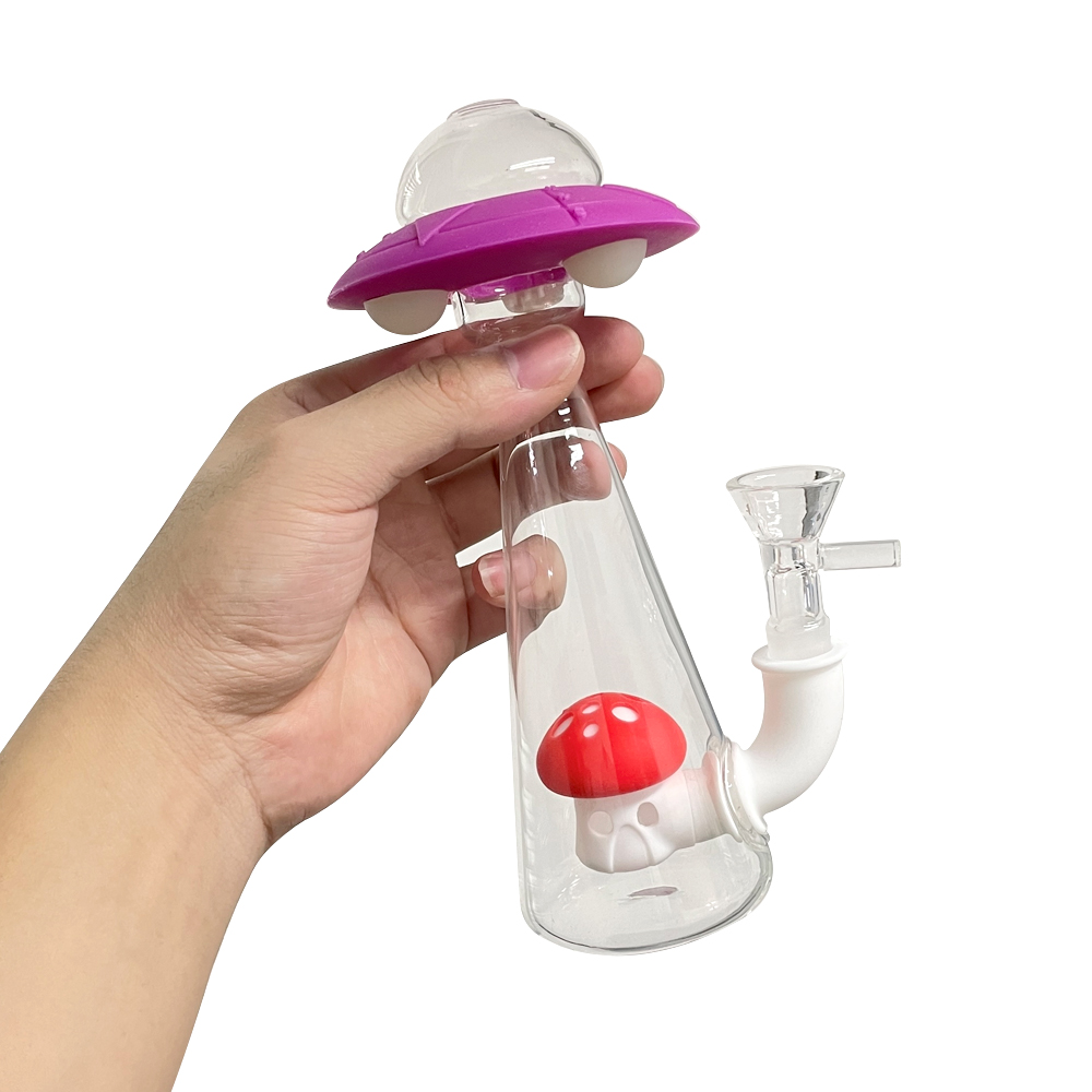 HLL Smoke 7.08 inch luminous glass UFO hookah - 图片 9