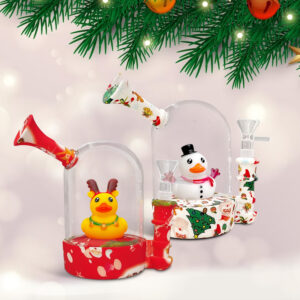 HLL Smoke 5.7-inch Silicone Christmas Duck Glass Pipe