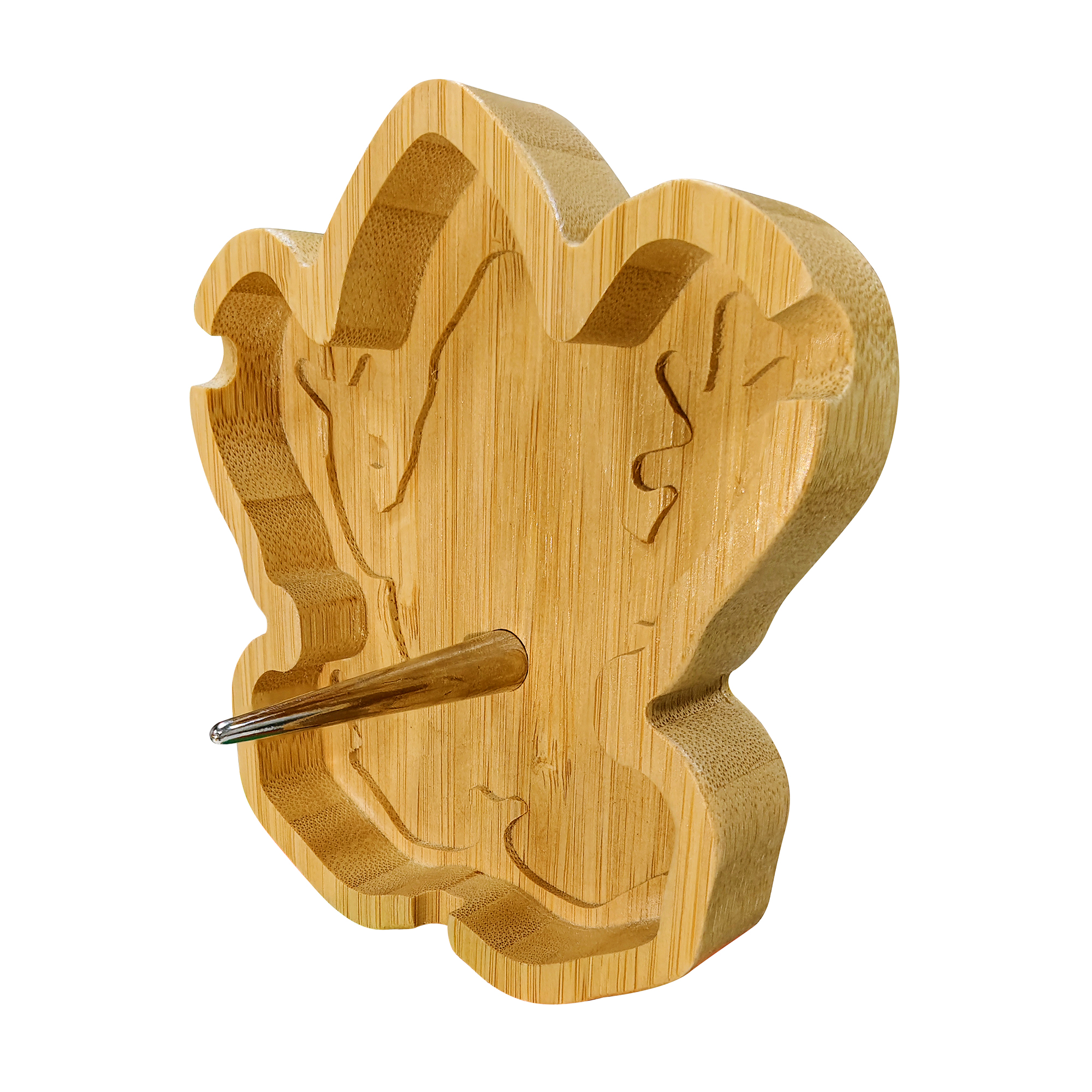 HLL Smoke Natural Bamboo Irregular Ashtray - 图片 4