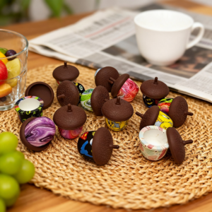 HLL smoke 5ml water transfer printing pine nut silicone container