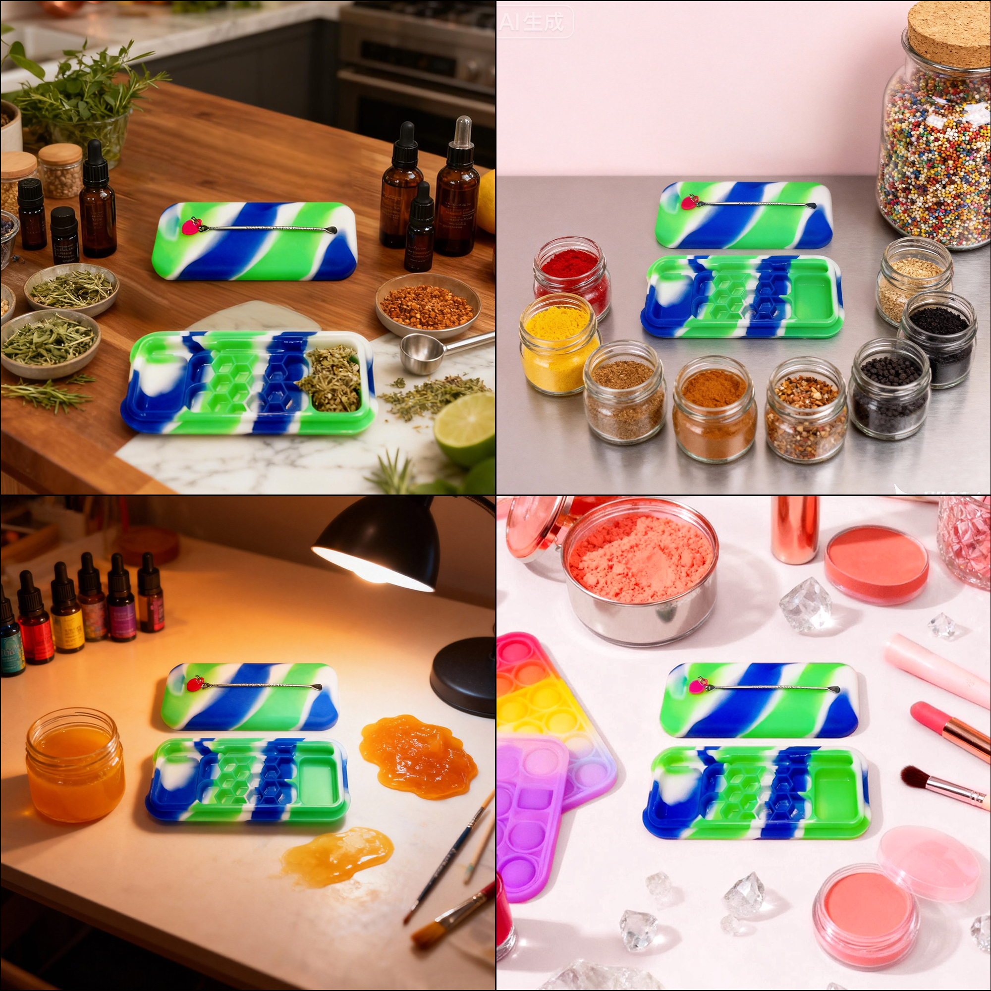 HLL smoke rectangular silicone container - 图片 4