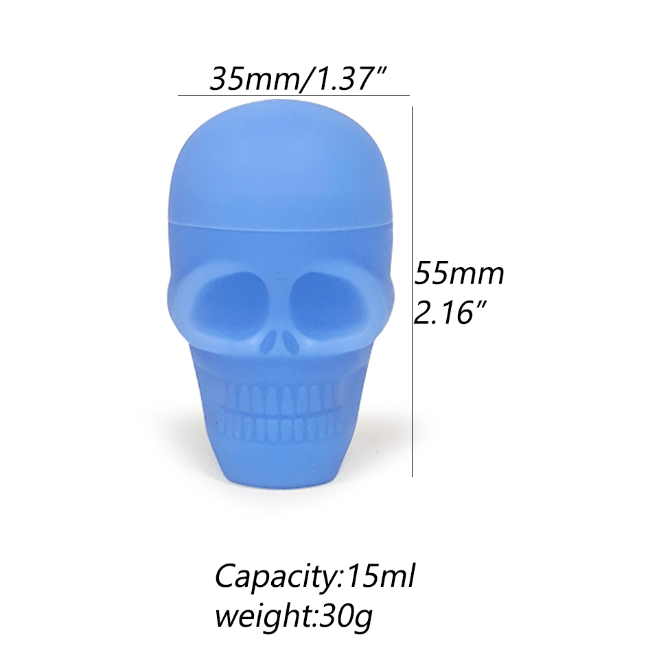 HLL Smoke 15ml Luminous Skull Silicone Container - 图片 2