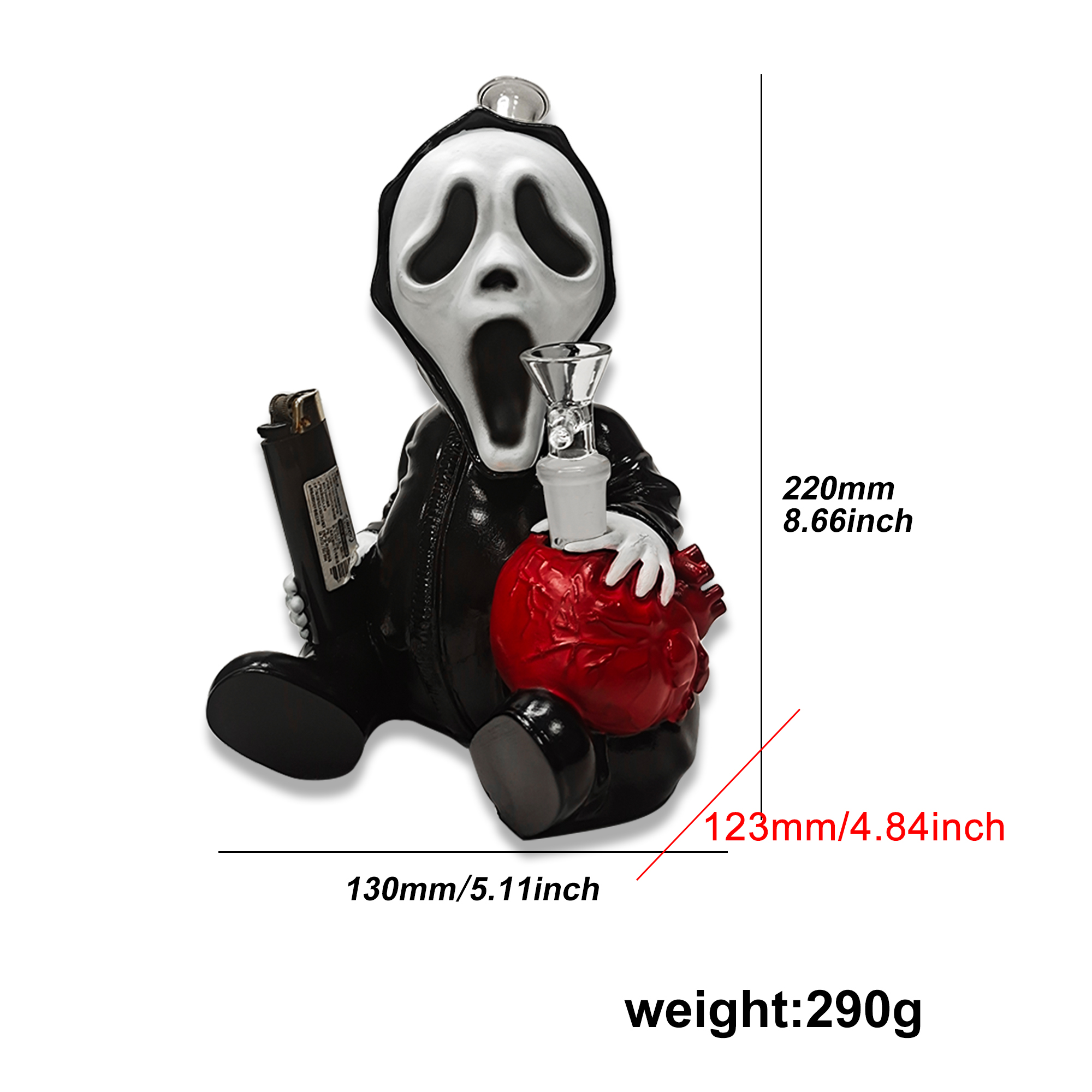 HLL Smoke 5.11-inch Ghost Pipe - 图片 2