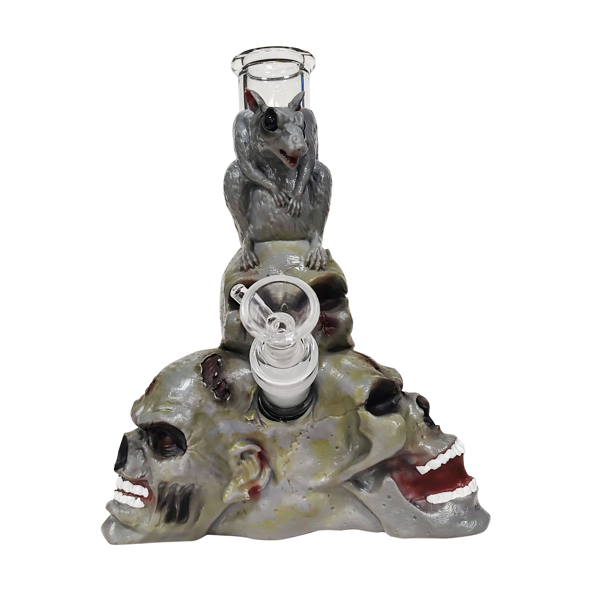 HLL Smoke 7.28-inch Skull Head Water Pipe - 图片 3