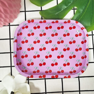 HLL Smoke 7.08-inch Pink Cherry Metal Tray