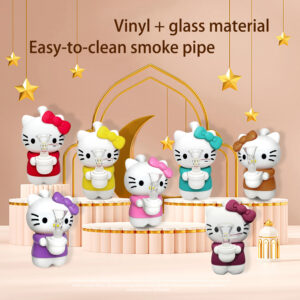 HLL Smoke 5.70 inch silicone Hello Kitty hookah (either glass bowl or descending stem tube)