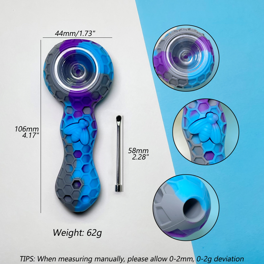HLL Smoke 4.17-inch Silicone Bee Pipe - 图片 3