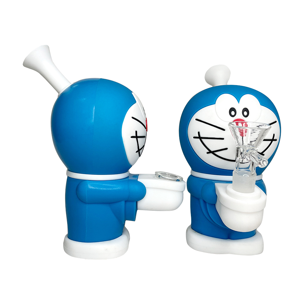 HLL Smoke 5.70 inch Silicone Doraemon Water Smoke - 图片 5