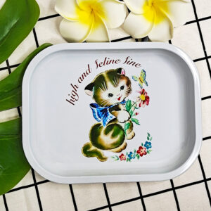 HLL Smoke 7.08-inch Kitten Metal Tray