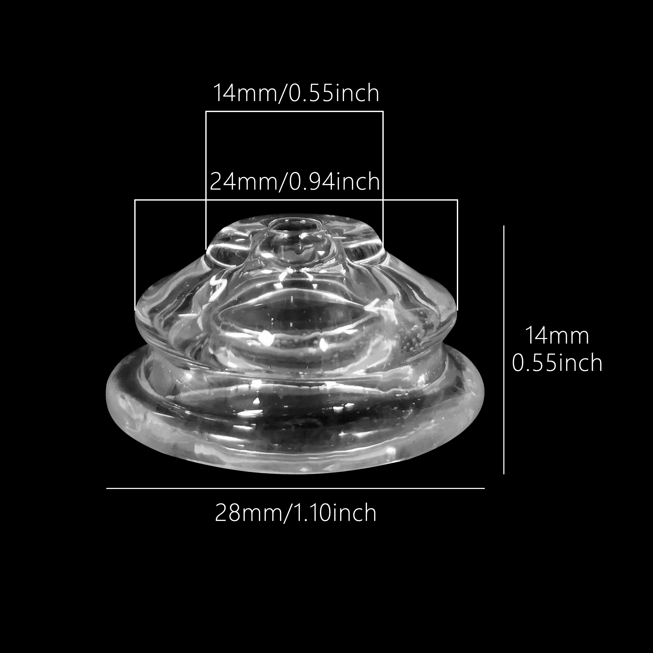 HLL Smoke Glass Pipe Filter with 1 Honeycomb Hole (Transparent) - 图片 2