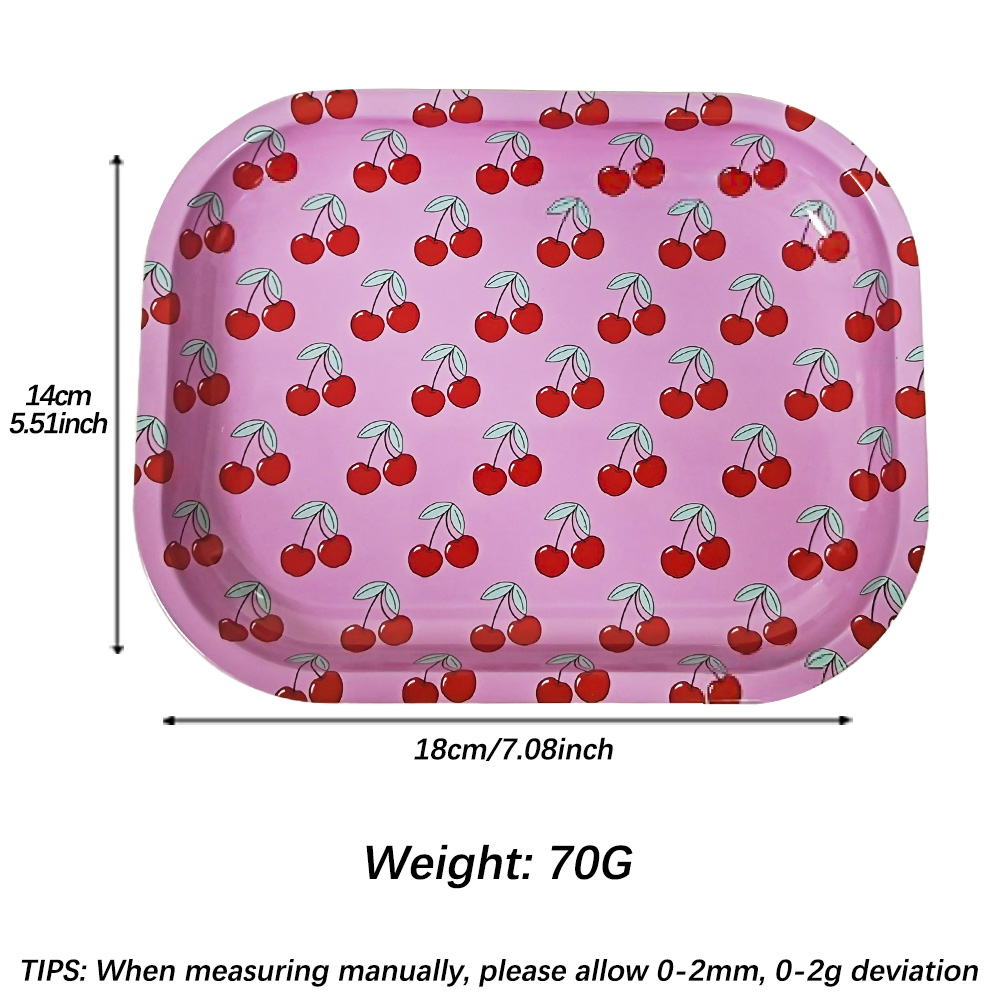 HLL Smoke 7.08-inch Pink Cherry Metal Tray - 图片 3