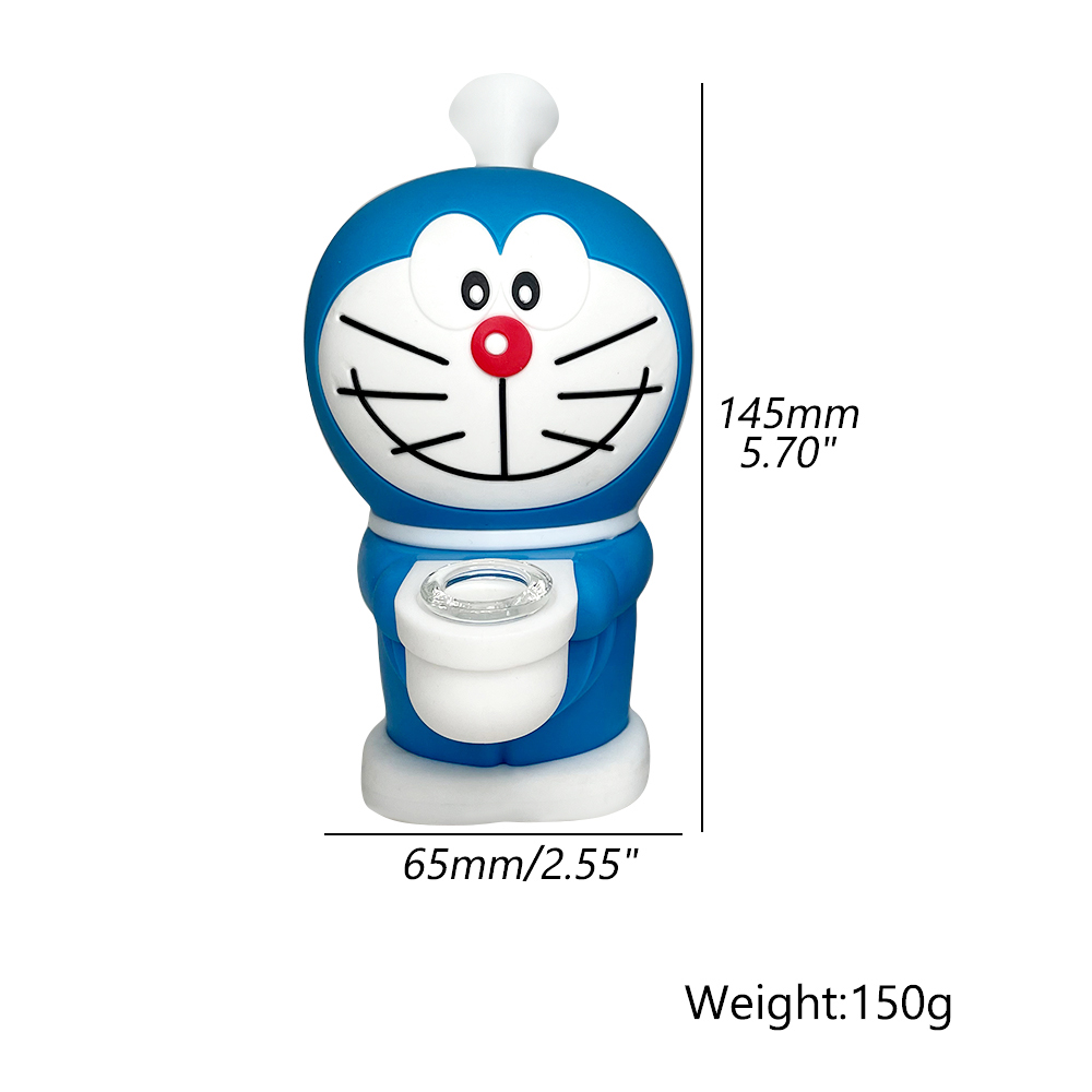 HLL Smoke 5.70 inch Silicone Doraemon Water Smoke - 图片 3