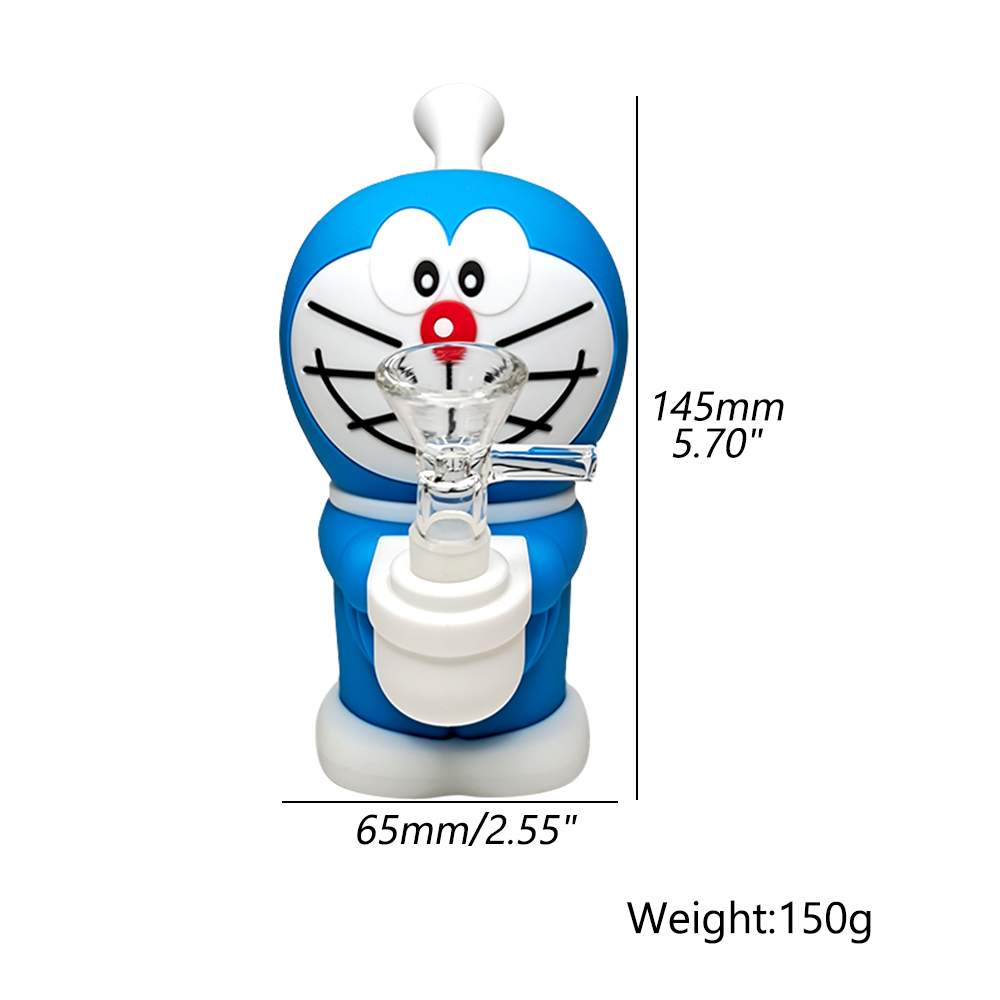 HLL Smoke 5.70 inch Silicone Doraemon Water Smoke - 图片 2