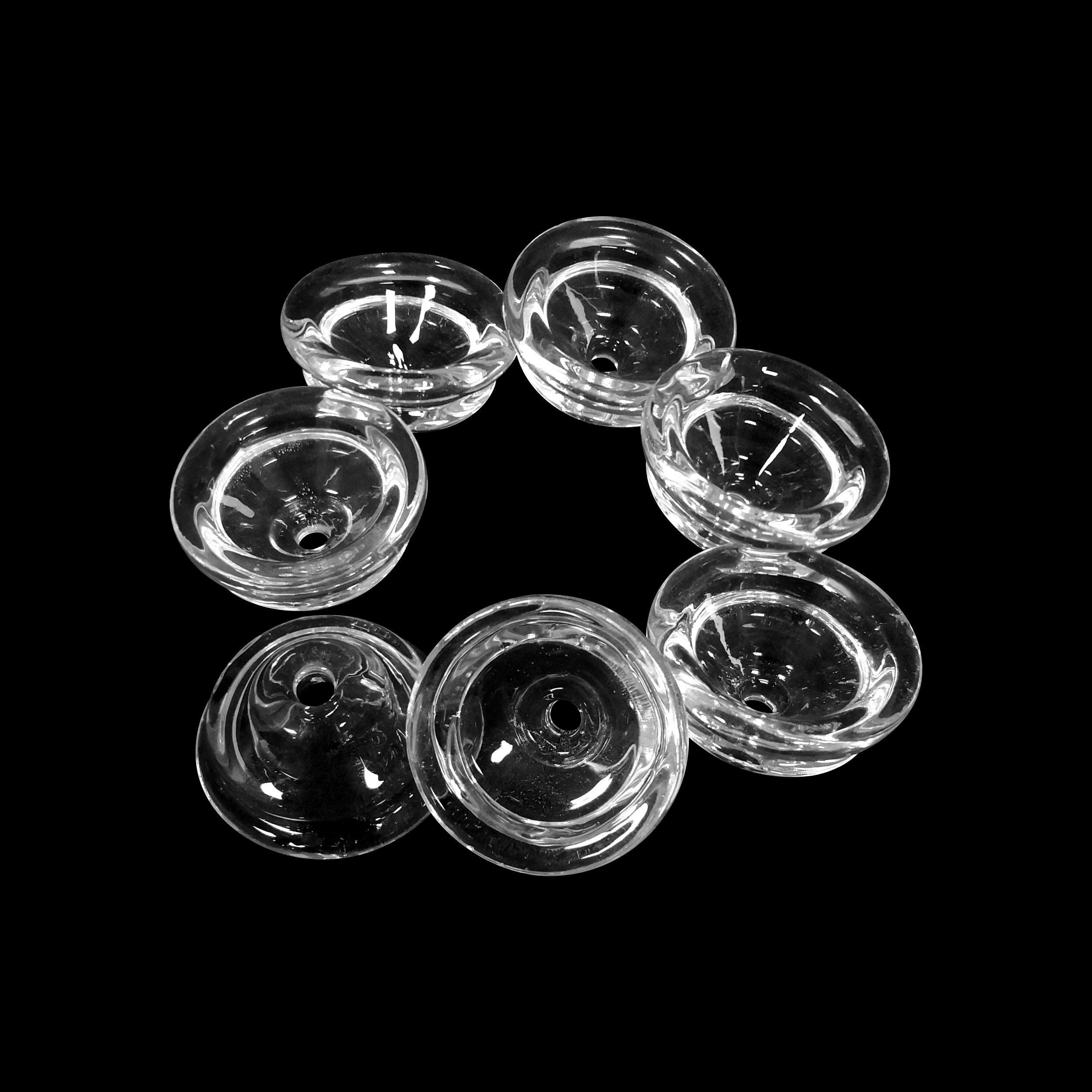 HLL Smoke Glass Pipe Filter with 1 Honeycomb Hole (Transparent) - 图片 6