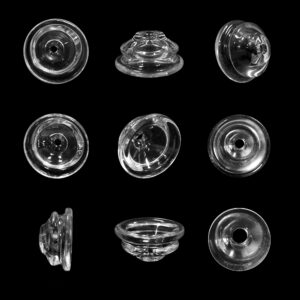 HLL Smoke Glass Pipe Filter with 1 Honeycomb Hole (Transparent)