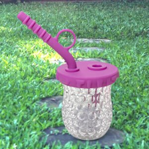 Size: Diameter: 85mm (3.34inch) Height: 170mm (6.69inch) Color: As shown in the picture Material: Silicone + Glass