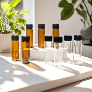 HLL smoke mixed color glass storage bottle, equipped with a funnel